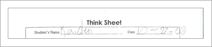 Think Sheet