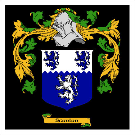 Scanlon Coat of Arms. So I went online to see how much Irish runs in my 
